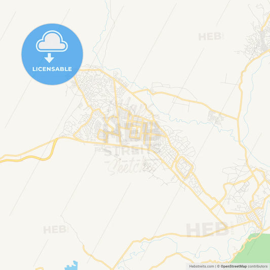 Printable street map of Santa Teresa del Tuy, Venezuela