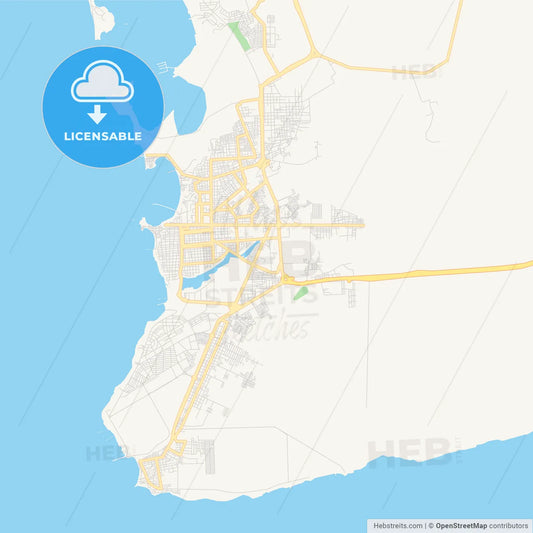 Printable street map of Punto Fijo, Venezuela