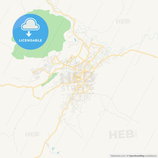 Printable street map of San Juan de los Morros, Venezuela