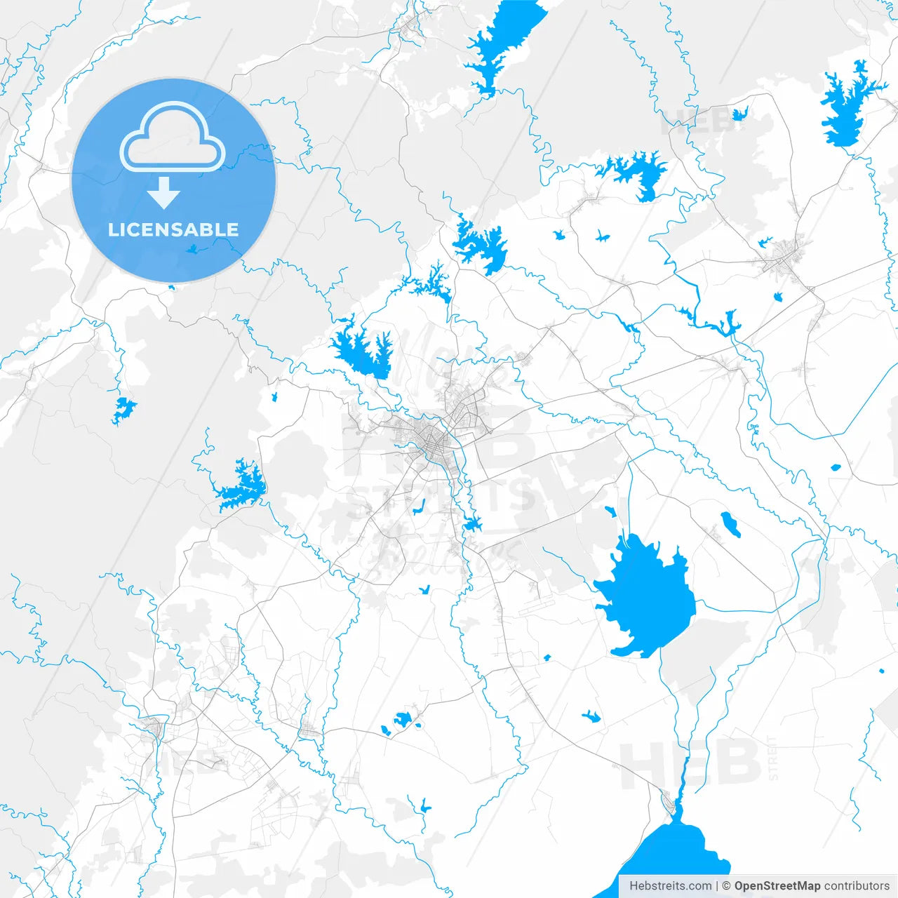 Rich detailed vector map of Pinar del Río, Pinar del Río, Cuba