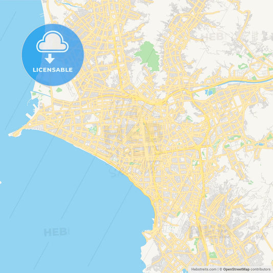 Printable street map of Lima, Peru