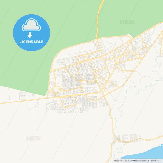 Printable street map of Coro, Venezuela