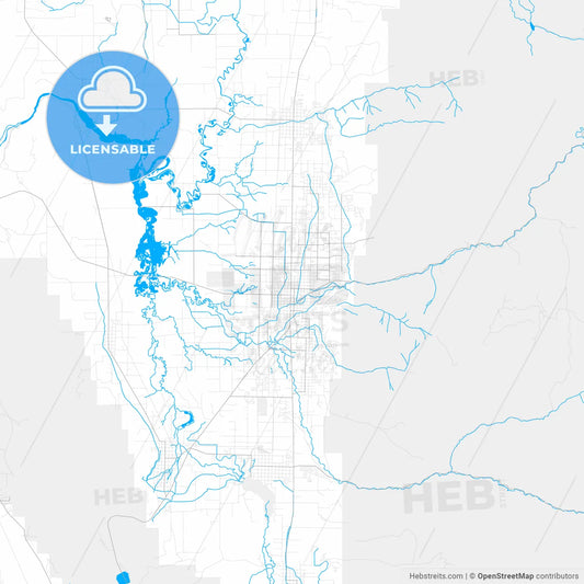 Rich detailed vector map of Logan, Utah, United States of America