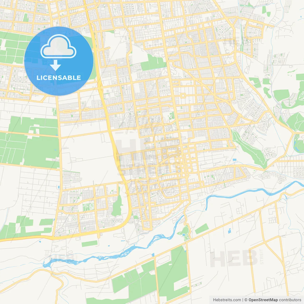 Printable street map of Puente Alto, Chile