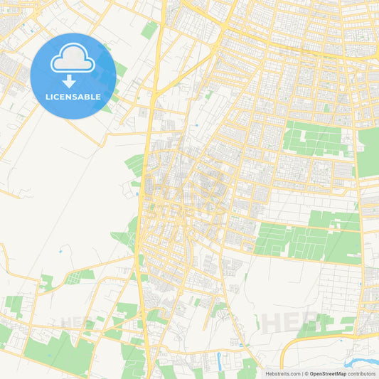 Printable street map of San Bernardo, Chile