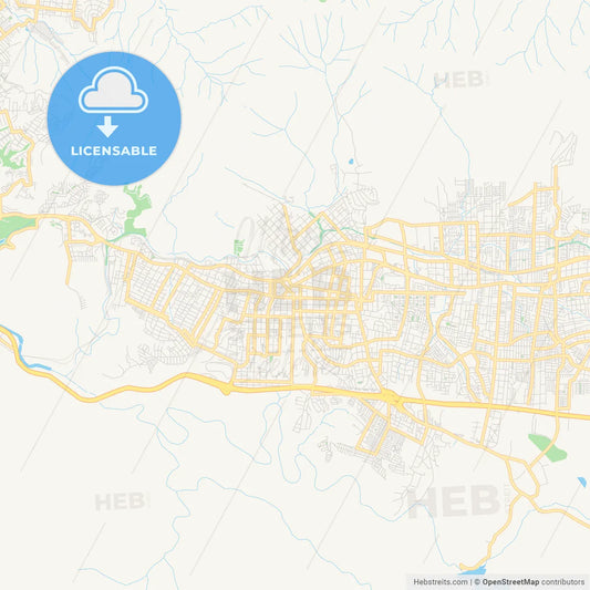 Printable street map of Quilpue, Chile