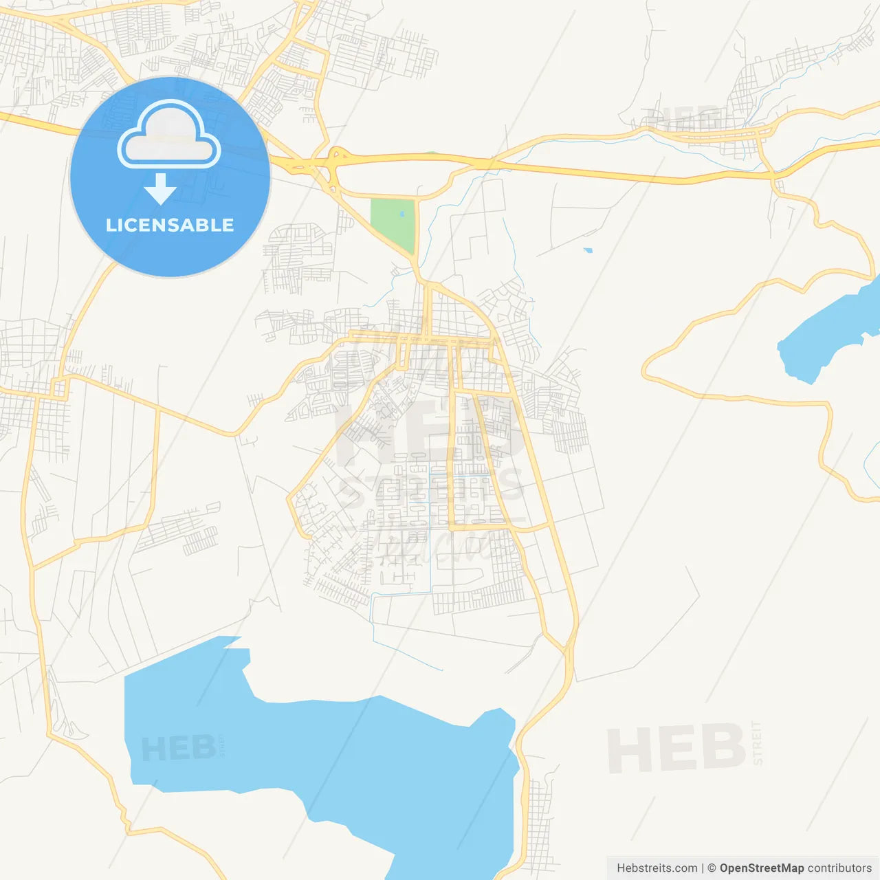 Printable street map of Cagua, Venezuela