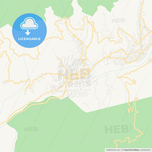 Printable street map of Ejido, Venezuela