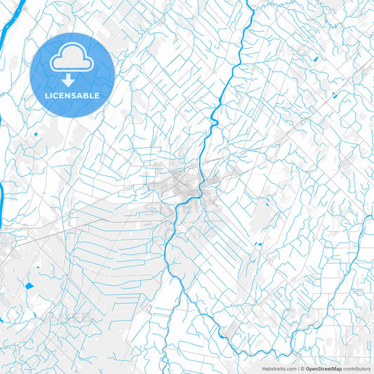 Rich detailed vector map of Saint-Hyacinthe, Quebec, Canada
