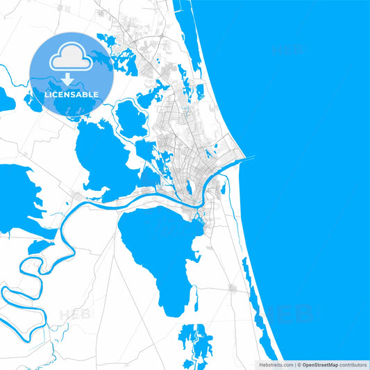 Rich detailed vector map of Tampico, Tamaulipas, Mexico