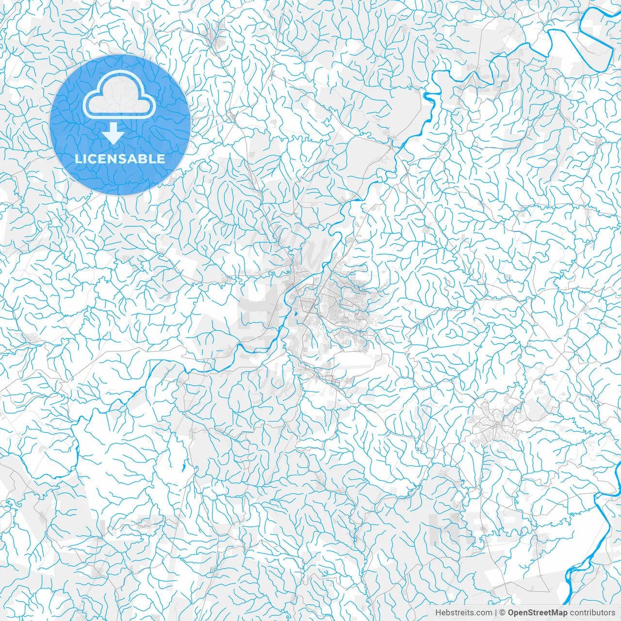 Rich detailed vector map of Poza Rica, Veracruz, Mexico