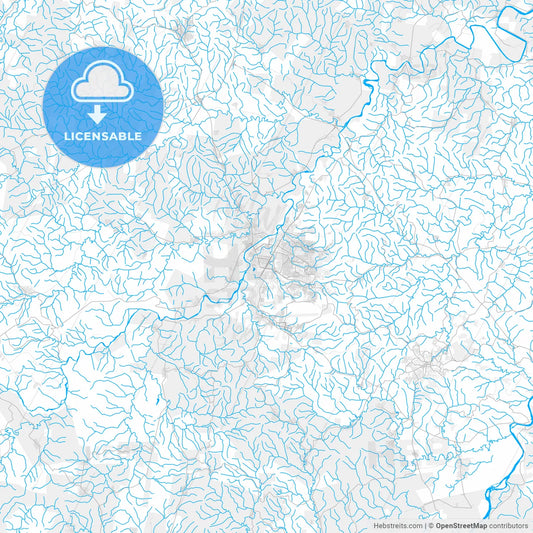 Rich detailed vector map of Poza Rica, Veracruz, Mexico