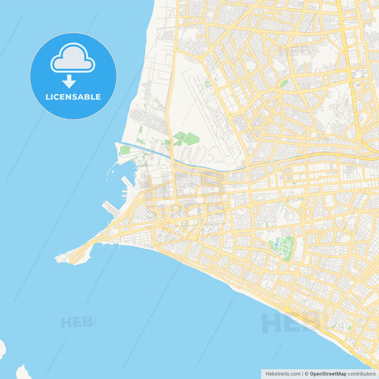 Printable street map of Callao, Peru