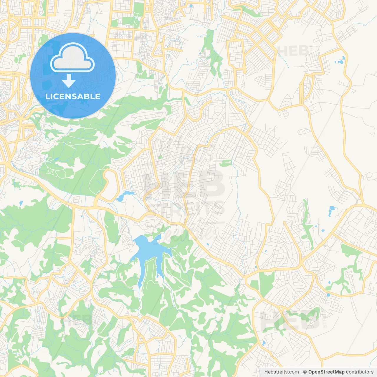 Printable street map of Viamao, Brazil
