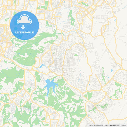 Printable street map of Viamao, Brazil