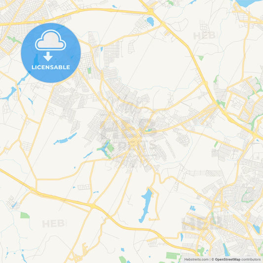 Printable street map of Sumare, Brazil
