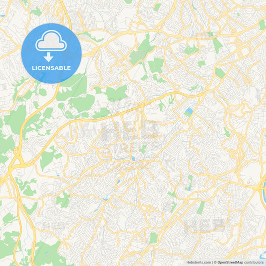 Printable street map of Taboao da Serra, Brazil