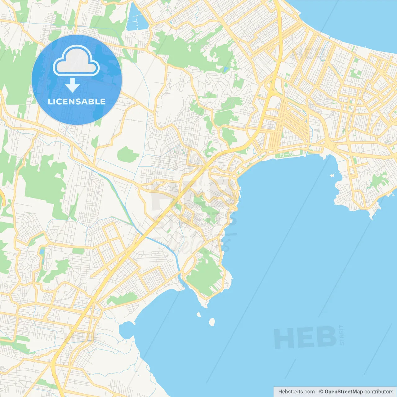Printable street map of Sao Jose, Brazil