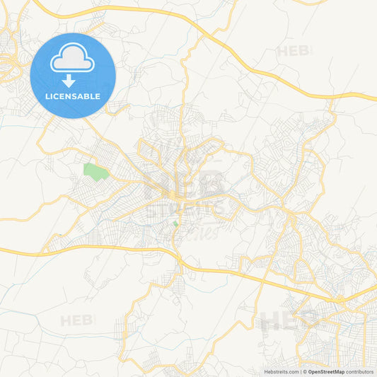 Printable street map of Queimados, Brazil
