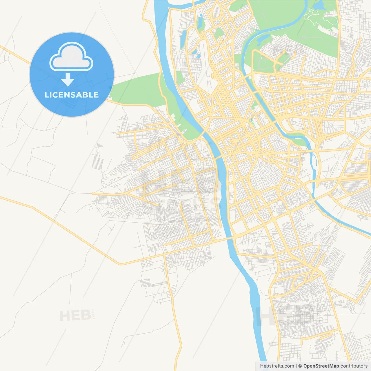 Printable street map of Timon, Brazil