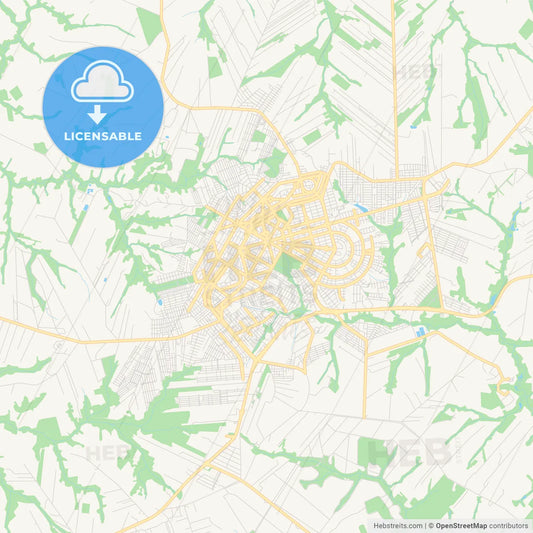 Printable street map of Umuarama, Brazil