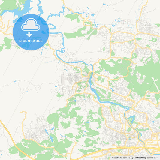 Printable street map of Santana de Parnaiba, Brazil