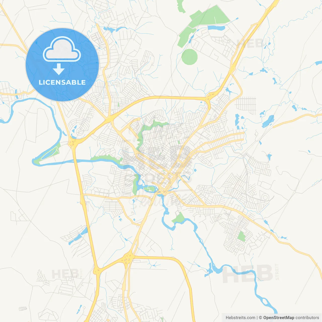 Printable street map of Salto, Brazil
