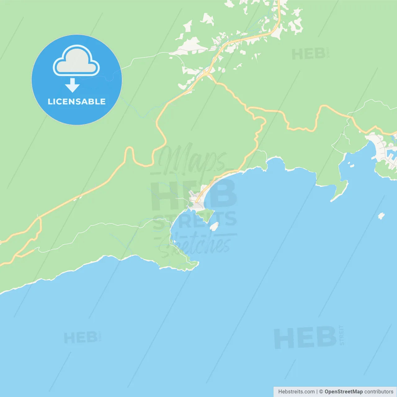 Printable street map of Trindade, Brazil