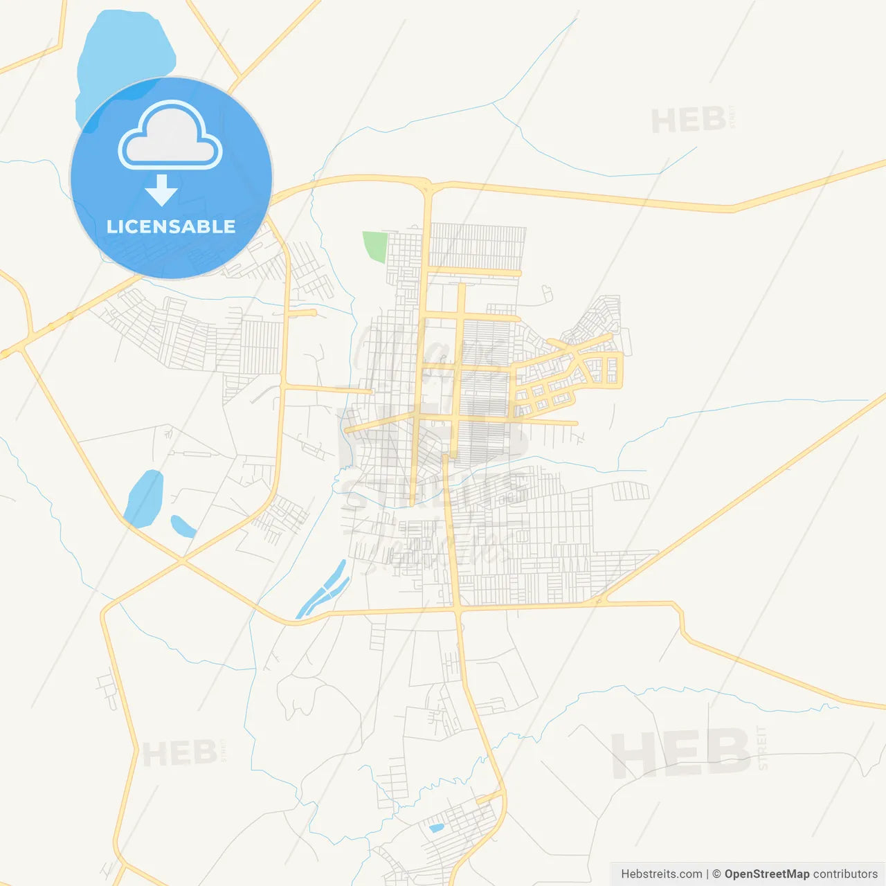 Printable street map of Planaltina, Brazil
