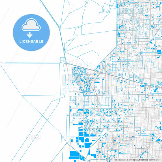 Rich detailed vector map of Weston, Florida, USA