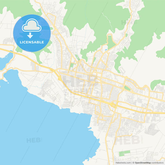 Printable street map of Maracay, Venezuela