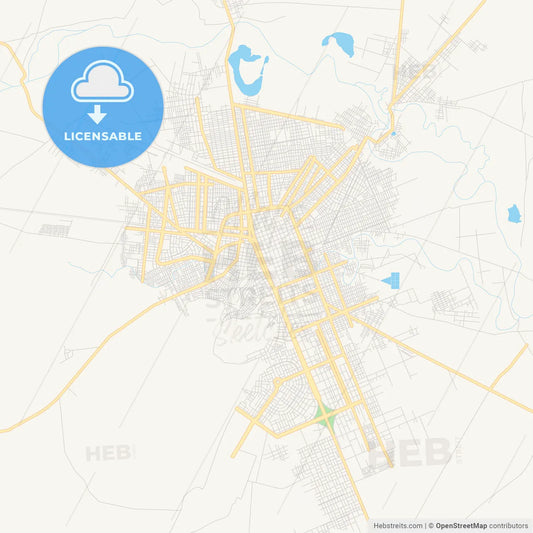 Printable street map of Juliaca, Peru