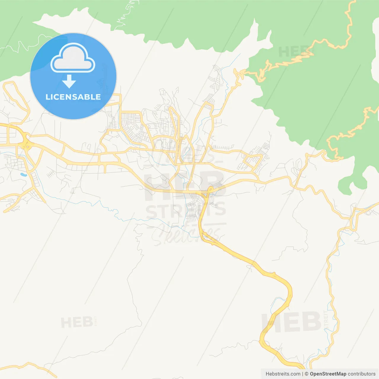 Printable street map of Guatire, Venezuela