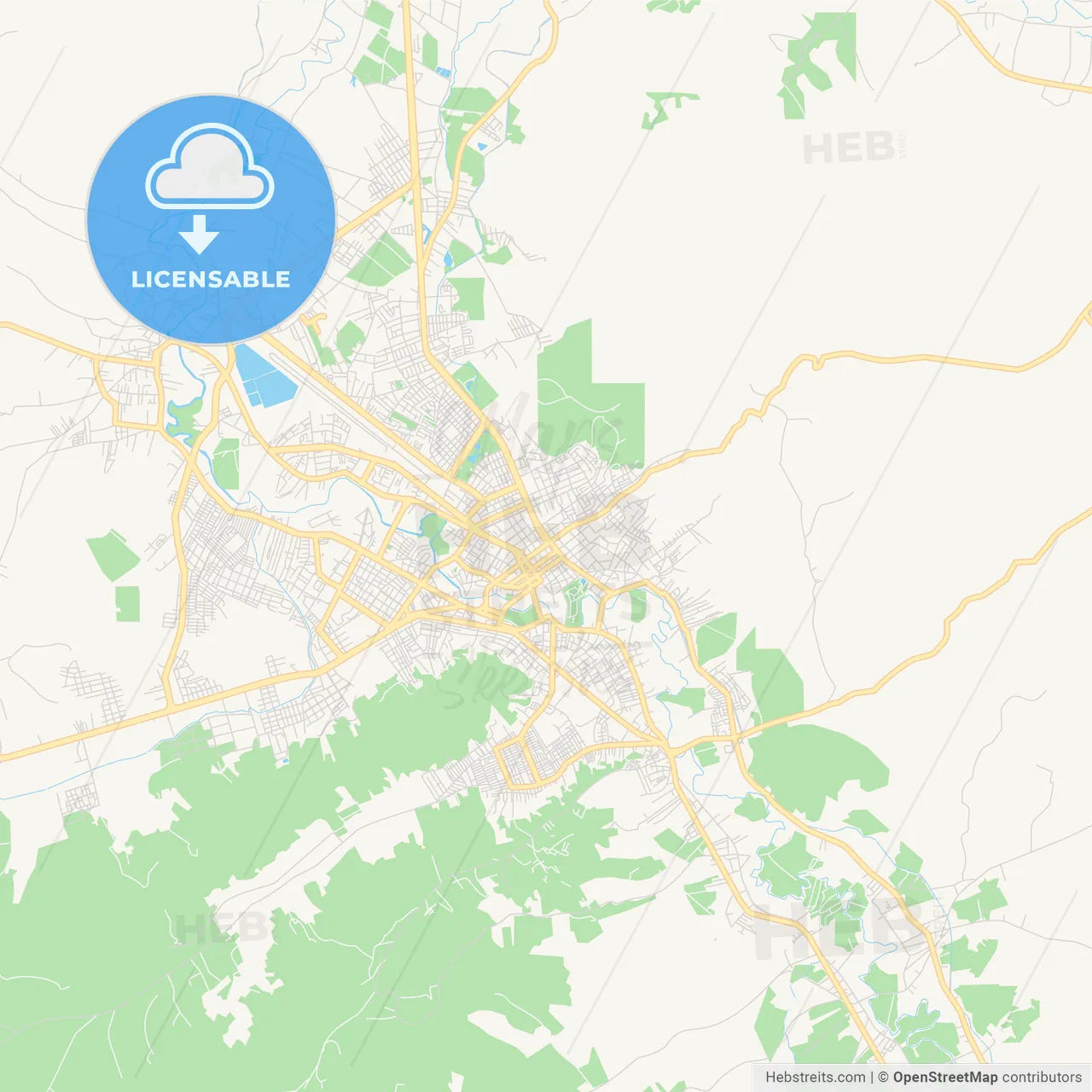 Printable street map of Portoviejo, Ecuador