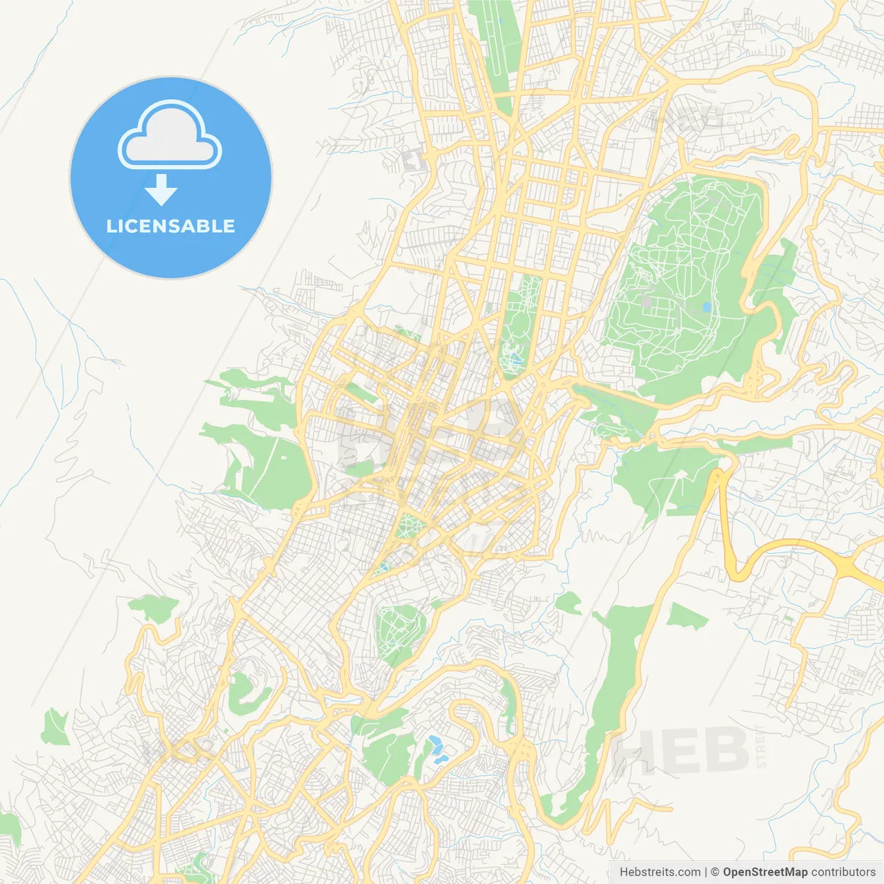 Printable street map of Tutamandahostel, Ecuador