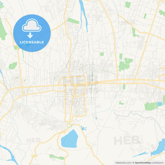 Printable street map of Quillacollo, Bolivia