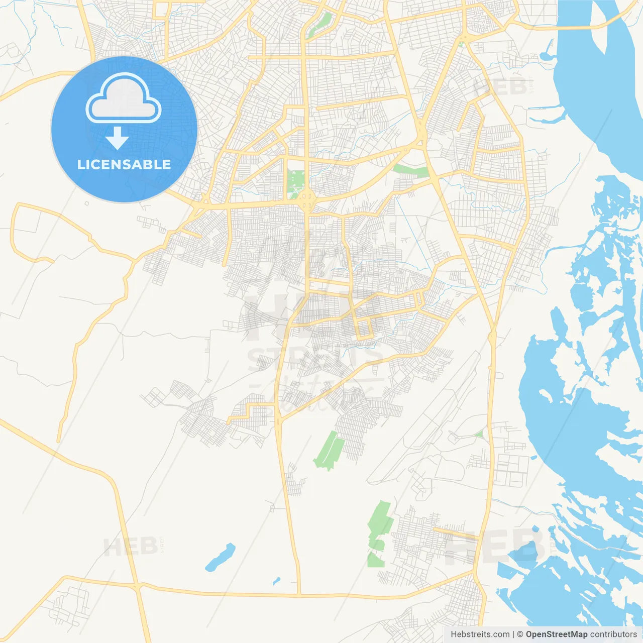 Printable street map of Soledad, Colombia