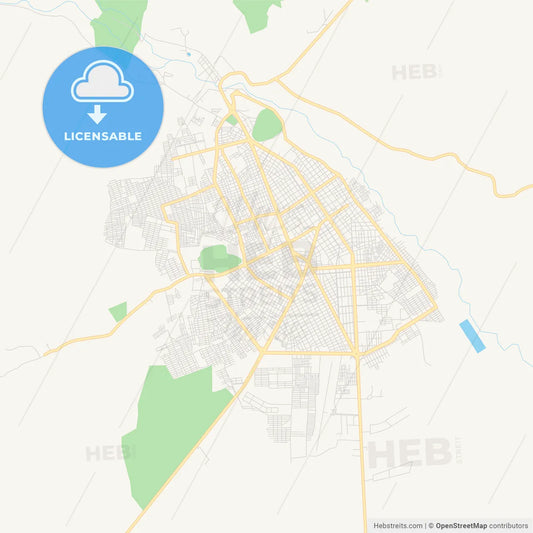 Printable street map of Valledupar, Colombia