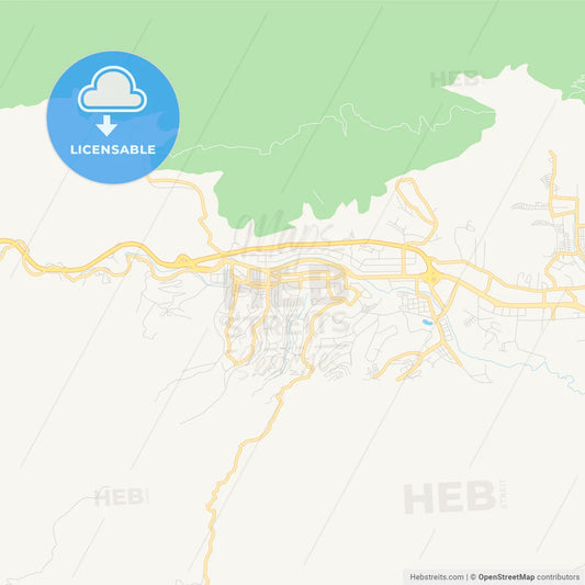 Printable street map of Guarenas, Venezuela