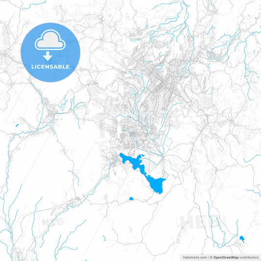 Rich detailed vector map of Villa Nueva, Guatemala, Guatemala