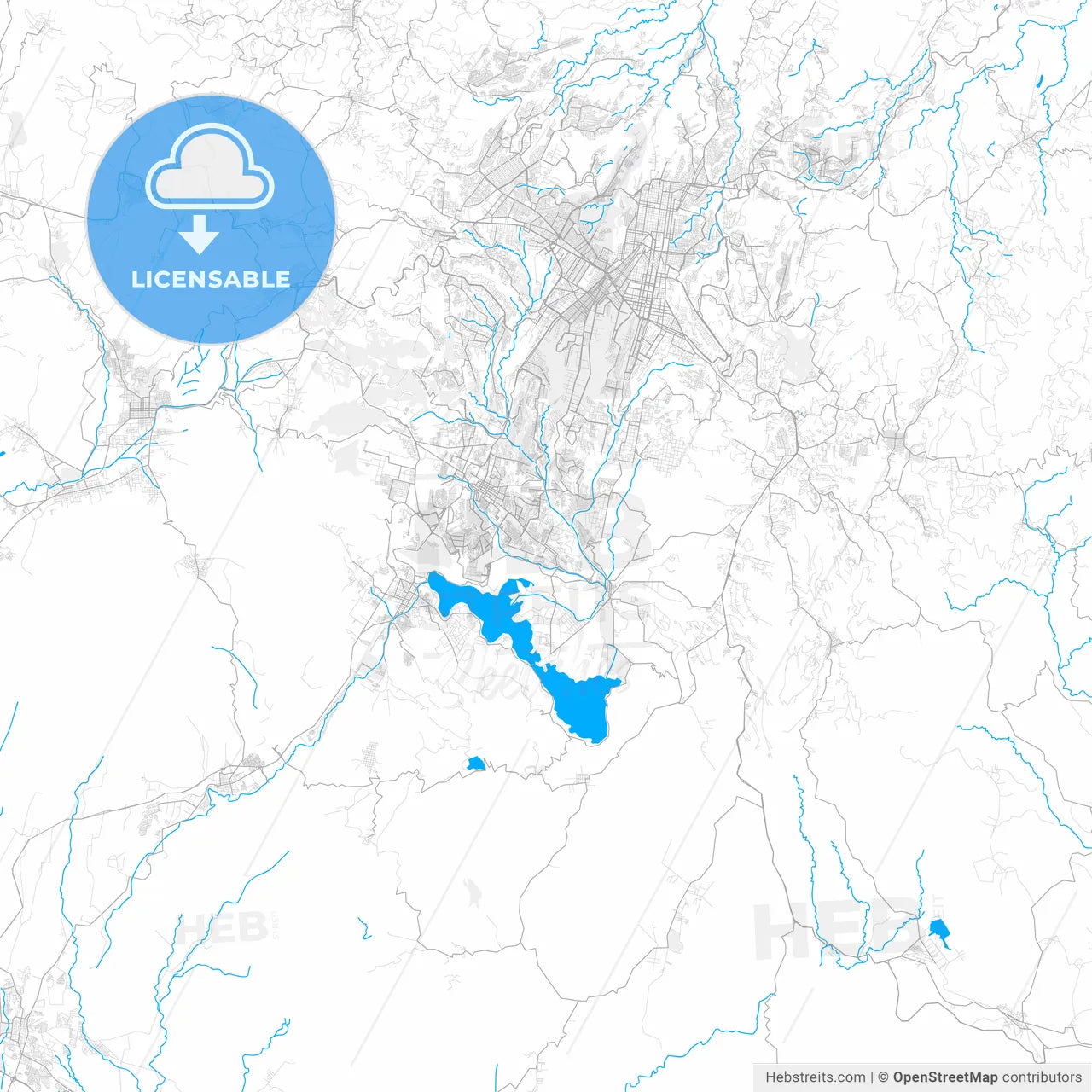 Rich detailed vector map of San Miguel Petapa, Guatemala, Guatemala