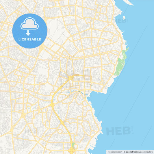 Printable street map of Maracaibo, Venezuela