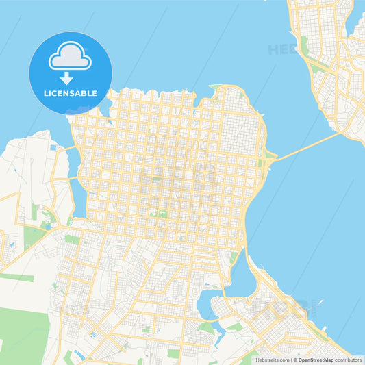 Printable street map of Posadas, Argentina