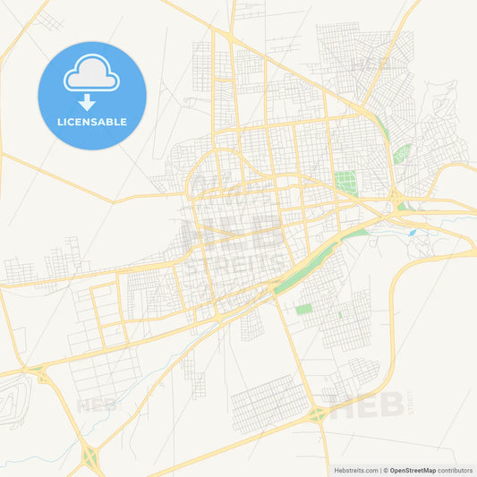 Printable street map of San Luis, Argentina