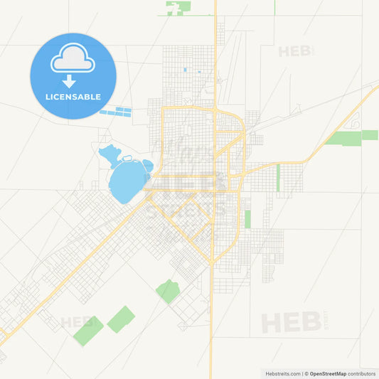 Printable street map of Santa Rosa, Argentina