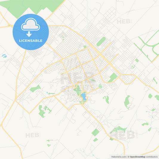 Printable street map of Tandil, Argentina