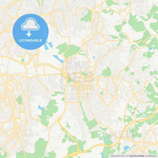 Printable street map of Maua, Brazil