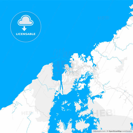 Rich detailed vector map of Colón, Colón, Panama