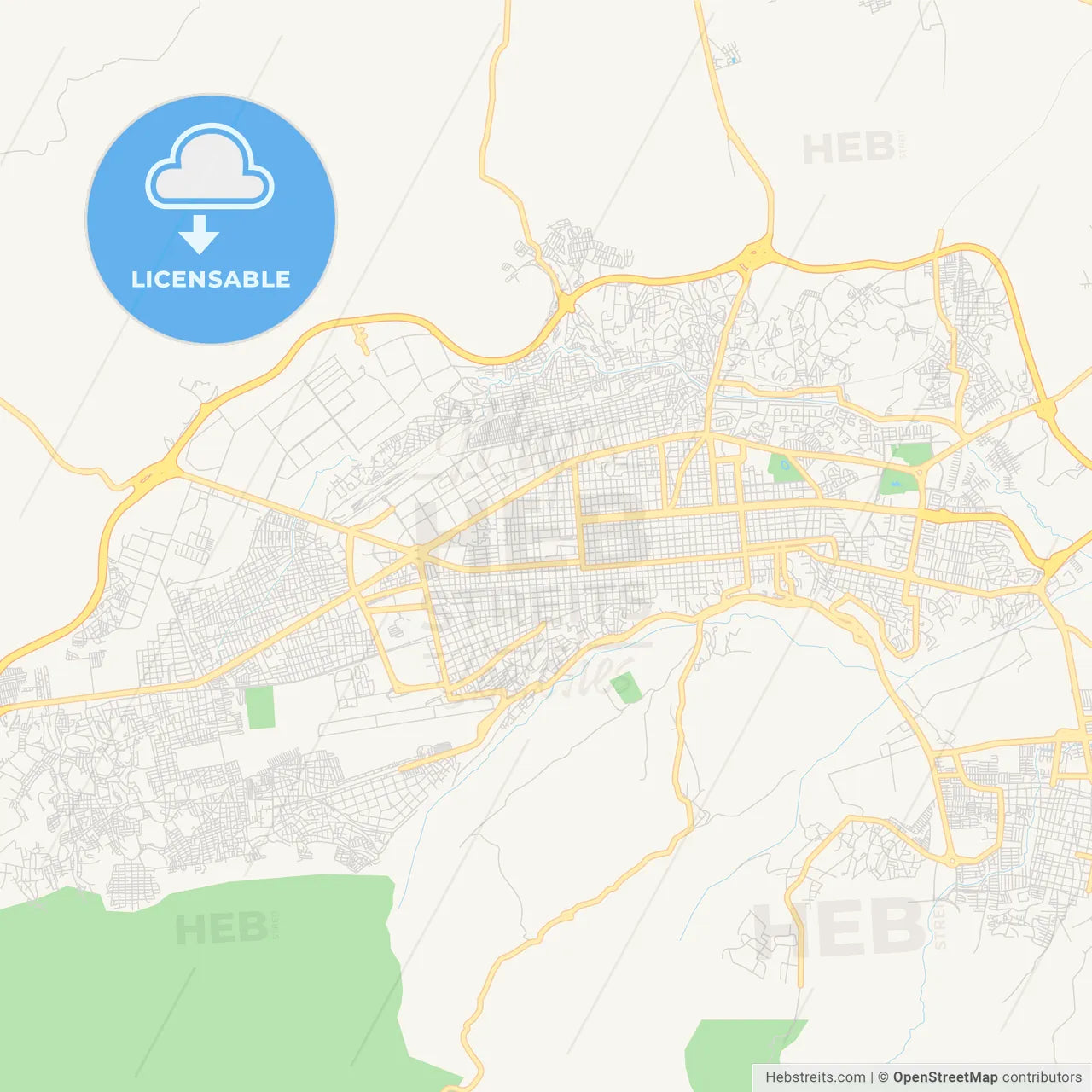 Printable street map of Barquisimeto, Venezuela