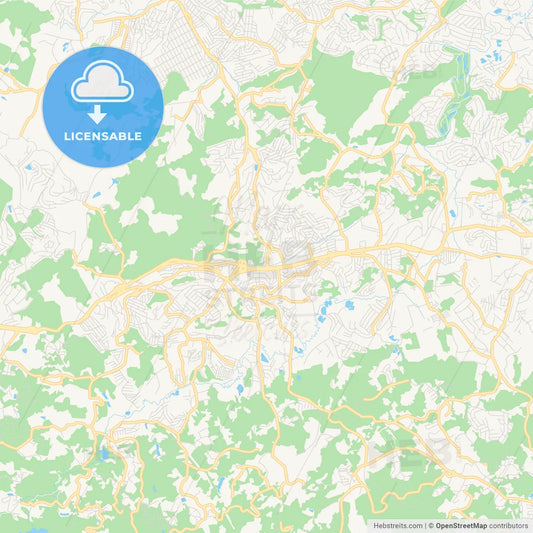 Printable street map of Cotia, Brazil